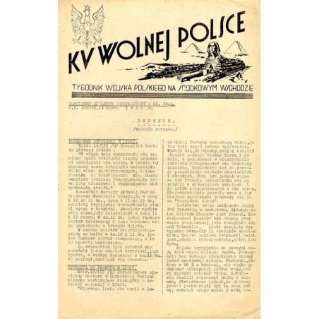 Ku Wolnej Polsce. Tygodnik Wojska Polskiego na Środkowym Wschodzie. Codzienny biuletyn informacyjny. 1942. Nr 36-A (14 marca 194