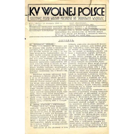 Ku Wolnej Polsce. Tygodnik Wojska Polskiego na Środkowym Wschodzie. Codzienne pismo Wojska Polskiego na Środkowym Wschodzie. 194