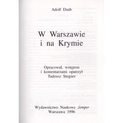 W Warszawie i na Krymie