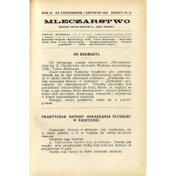 Mleczarstwo. Miesięczny dodatek bezpłatny do "Gazety Rolniczej" pod kierunkiem literackim Zygmunta Rudowskiego, poświęcony spraw