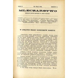 Mleczarstwo. Miesięczny dodatek bezpłatny do "Gazety Rolniczej" pod kierunkiem literackim Zygmunta Rudowskiego, poświęcony spraw