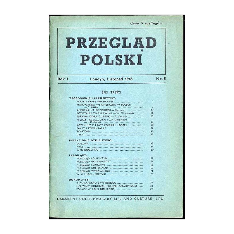 Przegląd Polski. R.1 (1946). Nr 5 (Listopad 1946)
