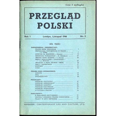 Przegląd Polski. R.1 (1946). Nr 5 (Listopad 1946)