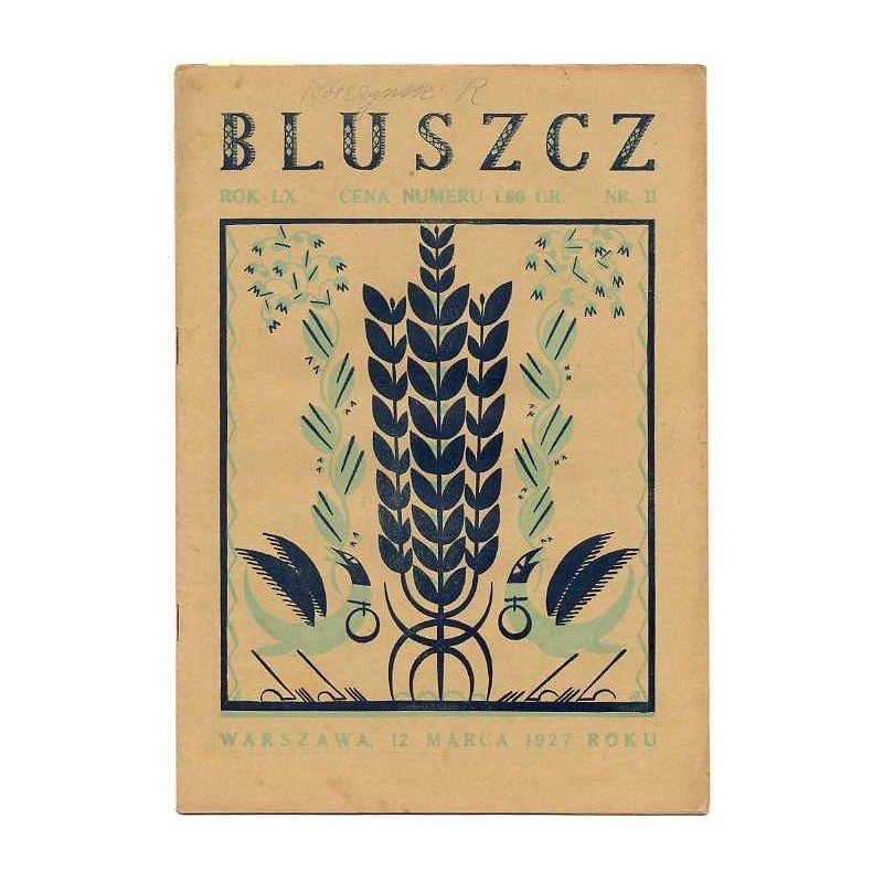 Bluszcz. Społeczno-literacki ilustrowany tygodnik kobiecy. R.60 (1927). Nr 11 (12 marca 1927)
