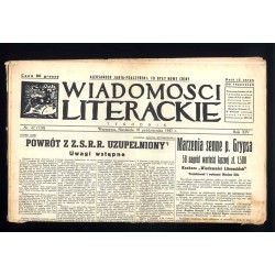 Wiadomości Literackie. Tygodnik. R.14 (1937). Nr 42 (728) (10 października 1937)