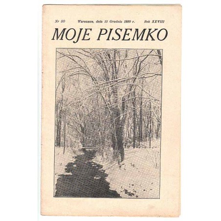 Moje Pisemko. R.28 (1930). Nr 50 (13 grudnia 1930)