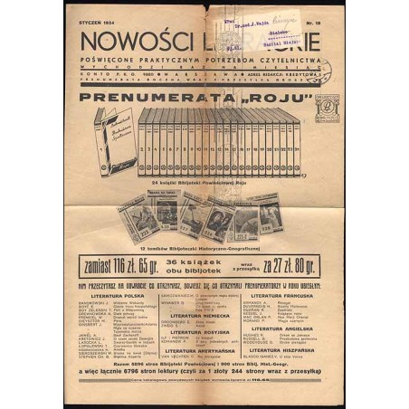 Nowości Literackie Poświęcone Praktycznym Potrzebom Czytelnictwa. Nr 18 (styczeń 1934)