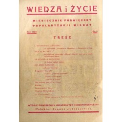 Wiedza i Życie. Miesięcznik poświęcony popularyzacji wiedzy oraz samokształceniu. R.4 (1929). Z.6 (Czerwiec 1929)