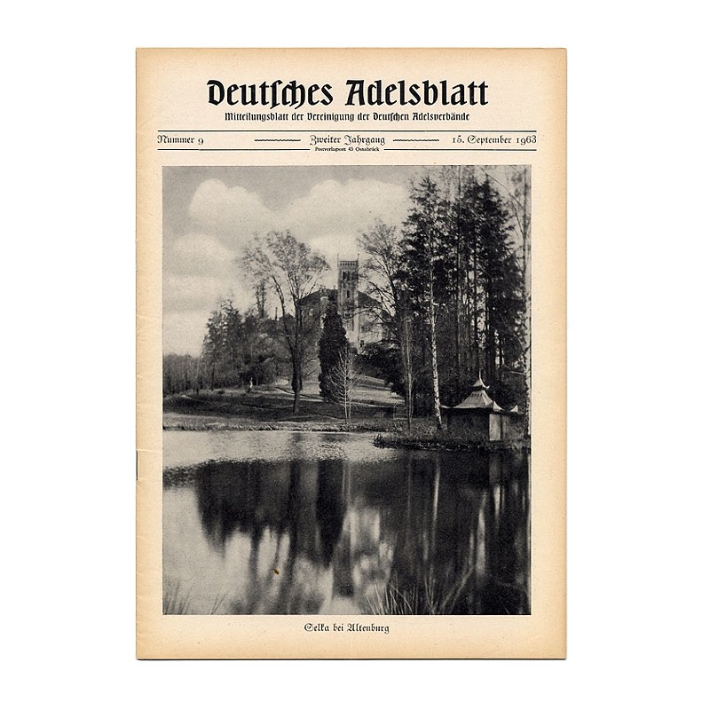 Deutsches Adelsblatt. 2. Jahrgang (1963). Nr 9 (15 IX 1963) [Selka bei Altenburg]