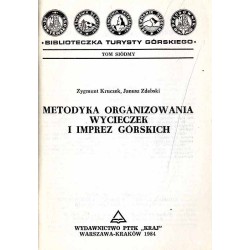 Metodyka organizowania wycieczek i imprez górskich
