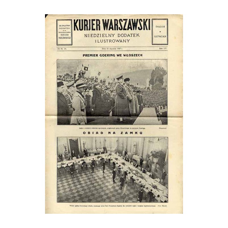 Kurjer Warszawski. Niedzielny dodatek ilustrowany. R.117 (1937). Nr 24 (24 stycznia 1937) / Żolibórz, Helenów Potockich