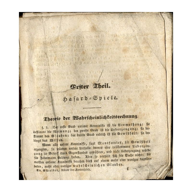 Album der Kartenspiele / Album für Karten und Combinatiospiele