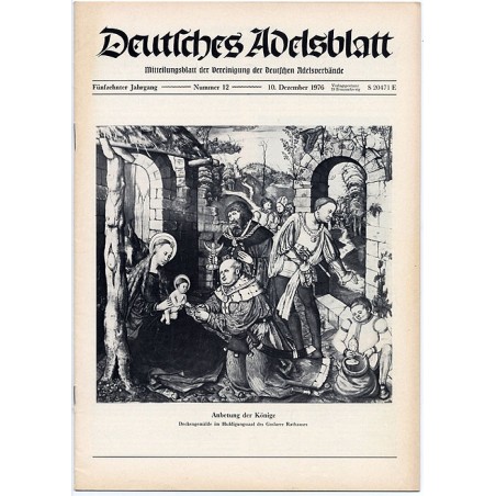 Deutsches Adelsblatt. 15. Jahrgang (1976). Nr 12 (10 XII 1976) [Anbetung der Könige Deckengemälde im Huldigungssaal des Goslarer