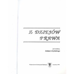 Z dziejów prawa. [Część 1]