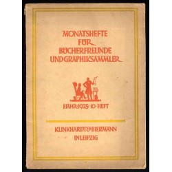 Monatshefte für Bücherfreunde und Graphiksammler. 1. Jahrgang (1925). Heft 10