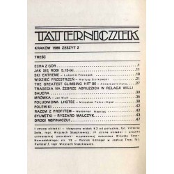 Taterniczek. Materiały szkoleniowe Klubu Wysokogórskiego - Kraków. Aperiodyk. Ukazuje się kiedy chce. 1986. Z.2