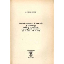 Pieniądz zastępczy i jego rola w ekonomice państwa rzymskiego w początkach Cesarstwa (27 r. p.n.e.-68 r. n.e.)