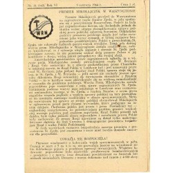 WRN [Wolność Równość Niepodległość]. R.6 (1944). Nr 11 (142) (9 czerwca 1944)