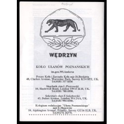 Ułan Poznański. Biuletyn informacyjny Koła 15 Pułku Ułanów Poznańskich Im. Generała Władysława Andersa. R.53 (1996). Nr 2/131 (V