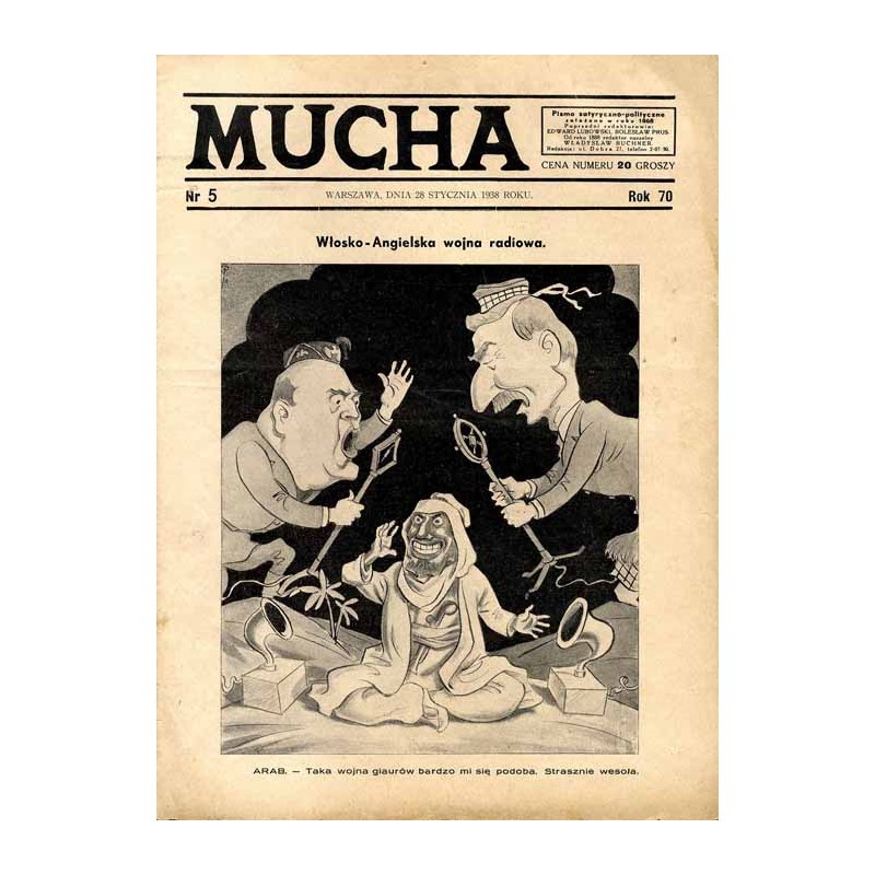 Mucha. R.70 (1938). Nr 5 (28 stycznia 1938) / Włosko - angielska wojna radiowa