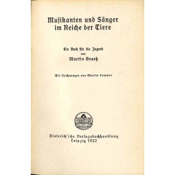 Musikanten und Sänger im Reiche der Tiere. Ein Buch für die Jugend
