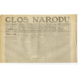 Głos Narodu. R.25 (1917). Nr 219 (18 września 1917). Wydanie poranne