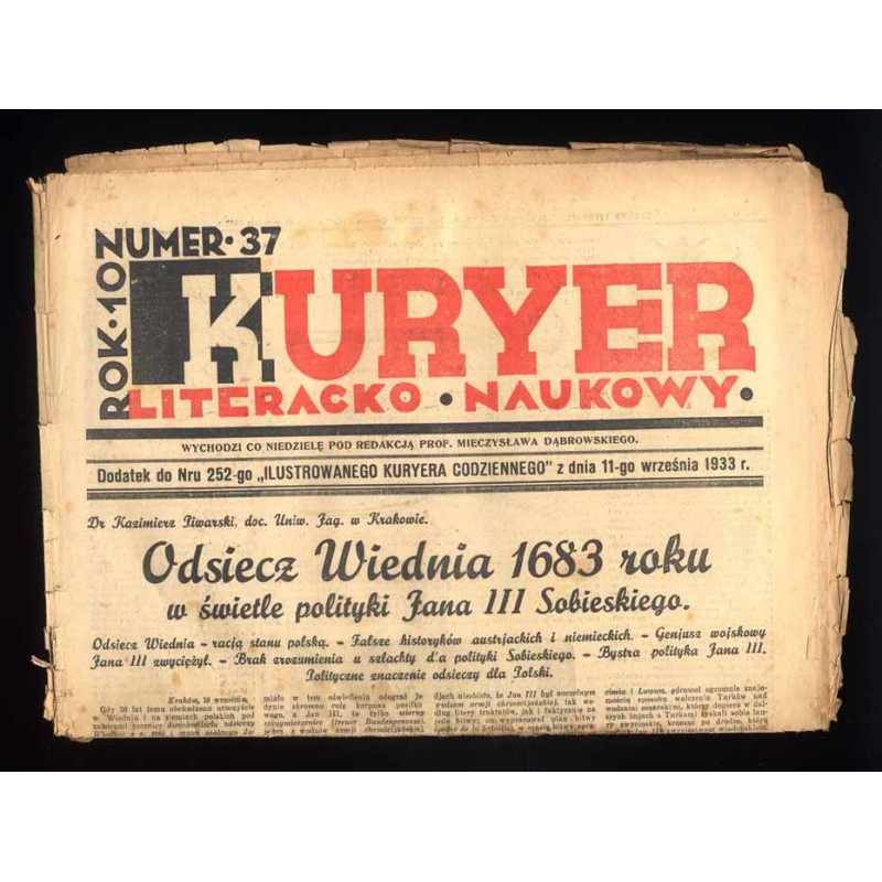 Kuryer Literacko-Naukowy. R.10 (1933). Nr 37 (11 września 1933) / Odsiecz wiedeńska 1683