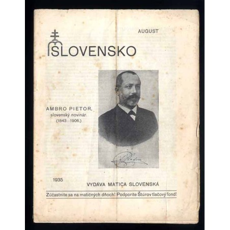 Slovensko. Mesačnik pre kultúru. 1935-1939 [konwolut 17 numerów]