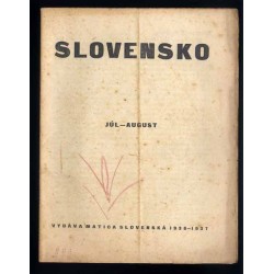 Slovensko. Mesačnik pre kultúru. 1935-1939 [konwolut 17 numerów]