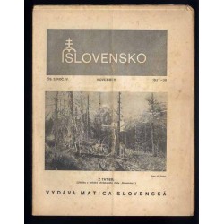 Slovensko. Mesačnik pre kultúru. 1935-1939 [konwolut 17 numerów]