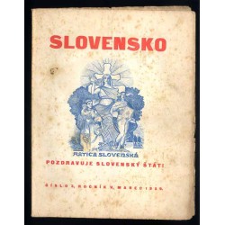 Slovensko. Mesačnik pre kultúru. 1935-1939 [konwolut 17 numerów]