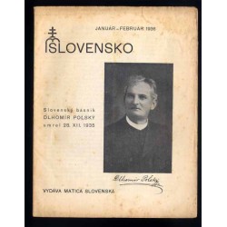 Slovensko. Mesačnik pre kultúru. 1935-1939 [konwolut 17 numerów]
