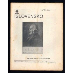Slovensko. Mesačnik pre kultúru. 1935-1939 [konwolut 17 numerów]