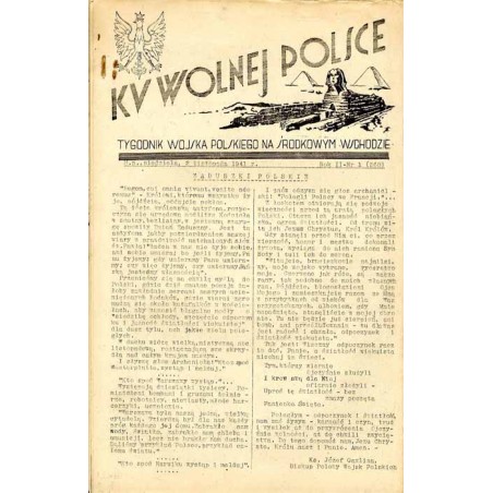 Ku Wolnej Polsce. Tygodnik Wojska Polskiego na Środkowym Wschodzie. R.2 (1941). Nr 1 (368) (2 listopada 1941)