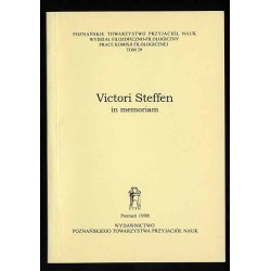 Victori Steffen in memoriam. Materiały konferencji poświęconej uczczeniu pamięci profesora Wiktora Steffena (1903-1997), 21 paźd