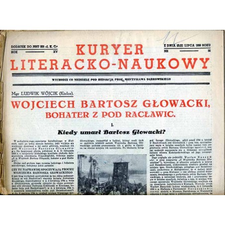 Kuryer Literacko-Naukowy. R.15 (1938). Nr 30 (25 lipca 1938)