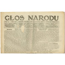 Głos Narodu. R.25 (1917). Nr 101 (29 kwietnia 1917). Wydanie poranne
