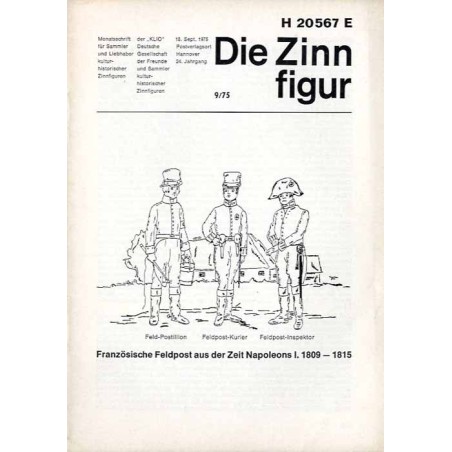 Die Zinnfigur. Monatsschrift für Sammler und Liebhaber kulturhistorischer Zinnfiguren. 24. Jahrgang (1975). Nr 9 (15. September