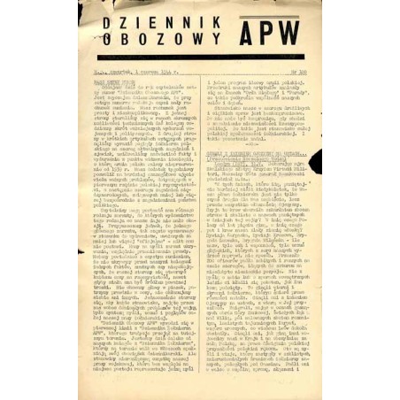 Dziennik Obozowy APW. 1944. Nr 100 (1 czerwca 1944)