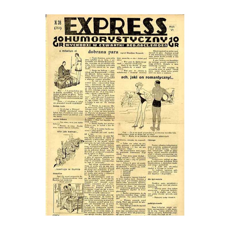 Express Humorystyczny. R.6 (1935). Nr 38 (264) / Marian Dąbrowski (Emden): Szukam kochanki. Powieść obyczajowo-satyryczna