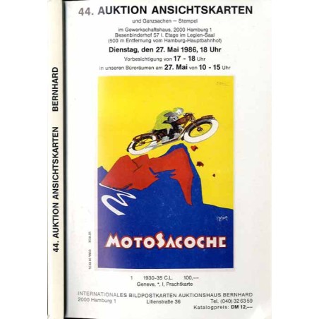 [Martin Bernhard] 44. Auktion Ansichtskarten und Ganzsachen  Stempel im Gewerkschaftshaus, 2000 Hamburg 1. Dienstag, den 27. Mai