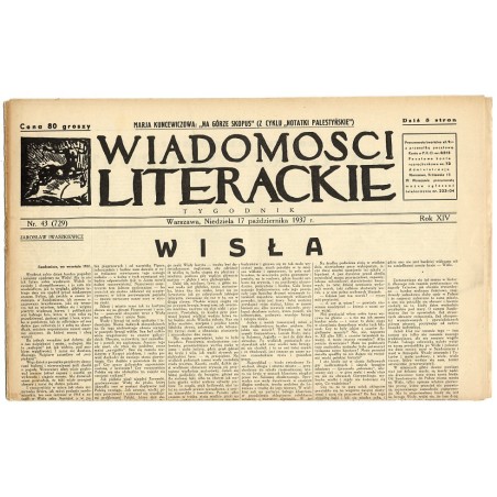 Wiadomości Literackie. Tygodnik. R.14 (1937). Nr 43 (729) (17 października 1937) / Witold Gombrowicz