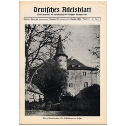Deutsches Adelsblatt. 7. Jahrgang (1968). Nr 10 (15 X 1968) [Burg Brandenstein, Kr. Schlüchtern in Hessen]