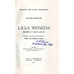 Lilla Weneda. Tragedja w pięciu aktach