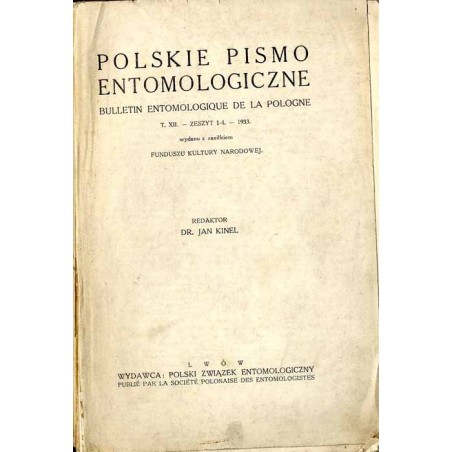 Polskie Pismo Entomologiczne. T. 12 (1933). Z.1-4 (1933)