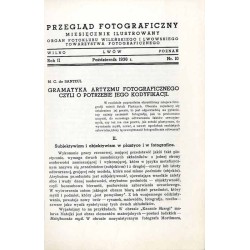 Przegląd Fotograficzny. Miesięcznik ilustrowany. Organ  Fotoklubu Wileńskiego i Lwowskiego Towarzystwa Fotograficznego. R. 2 (19