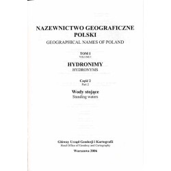 Nazewnictwo geograficzne Polski. T.1: Hydronimy. 2cz. w 2 vol