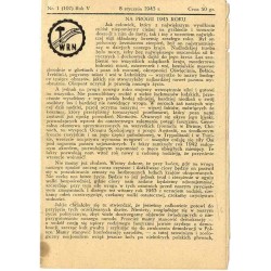 WRN [Wolność Równość Niepodległość]. R. 5 (1943). Nr 1 (107) (8 stycznia 1943)