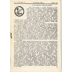 WRN [Wolność Równość Niepodległość]. R. 6 (1944). Nr 7 (138) (15 kwietnia 1944)