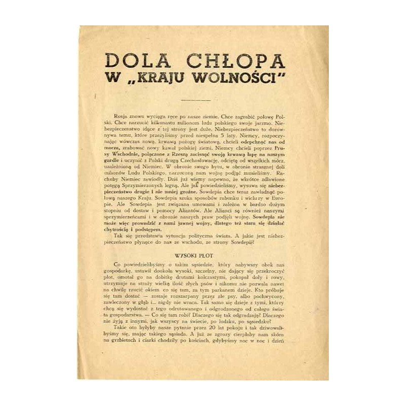 Dola chłopa w "Kraju Wolności" [Rosja - ZSRR]